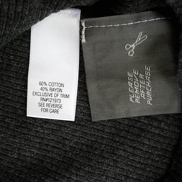 Simply Vera Wang  dark grey sweater sequin front M - Picture 5 of 5